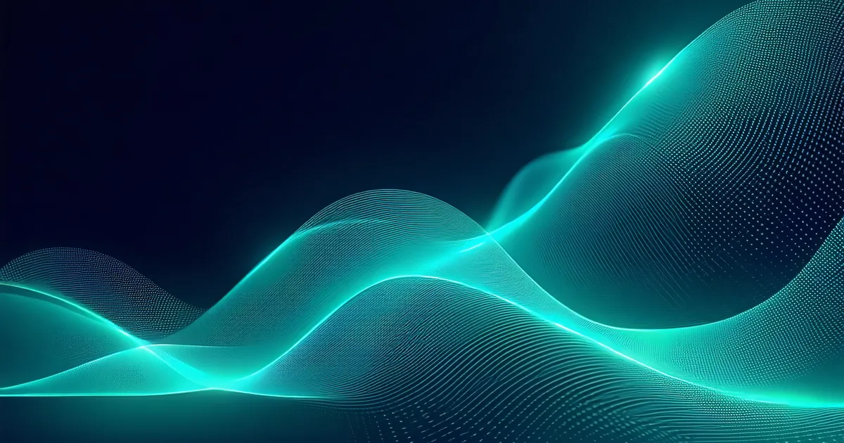 Abstract visualization of a downward-trending metric line showing reduced time, symbolizing MTTR reduction